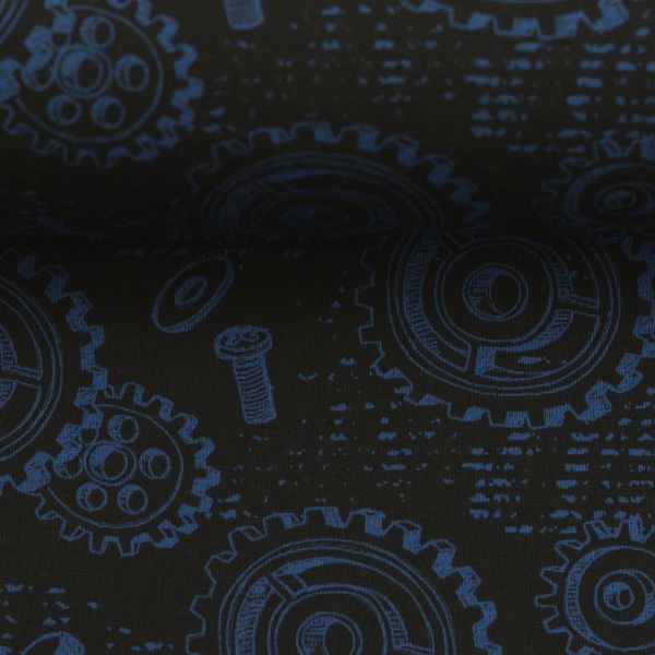 Jersey Zahnräder Schrauben blau - Happy Metal by Steinbeck von Swafing