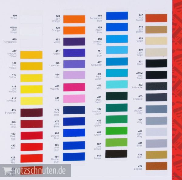 Vinylfolie weiß A4 - Plotterfolie von Plottermarie für innen und außen 75µ Folie