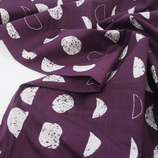 luftige Baumwolle Voile Mond violett - Nightfall - Lunation Dark by Art Gallery