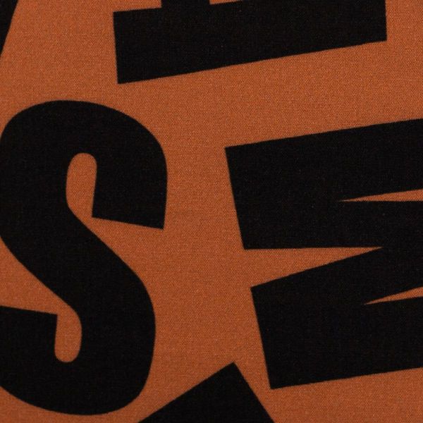 luftig leichte Viskose Buchstaben rost braun - Kleiderstoff Pauline von Swafing