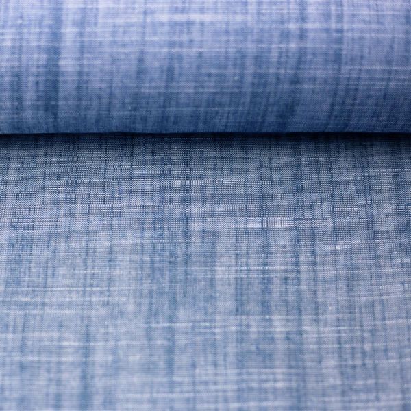 Baumwolle Chambray Leinenstruktur blau – Sanna Marin von Swafing