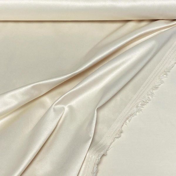 schwerer Stretch Satin creme – Firbremood Satin Brushed vanilla