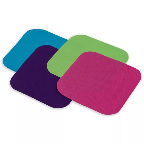 4 Reparatur Patches grün türkis pink violett 13x13cm - Bügelflicken bunt Baumwolle