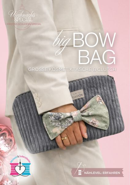 Bow Bag Nähanleitung – Clutch & Kosmetiktasche mit Schleife