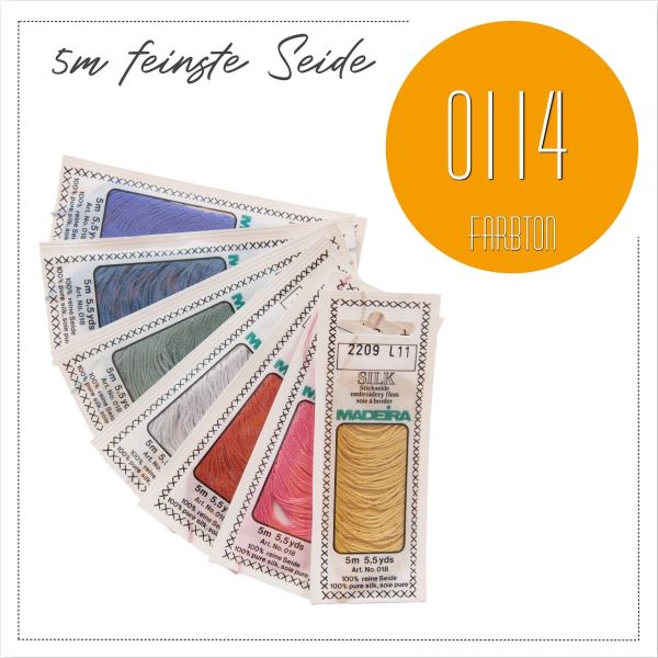 Stickgarn Madeira Silk gelb orange 0114 - Sticktwist aus feinster Seide zum Sticken und Applizieren