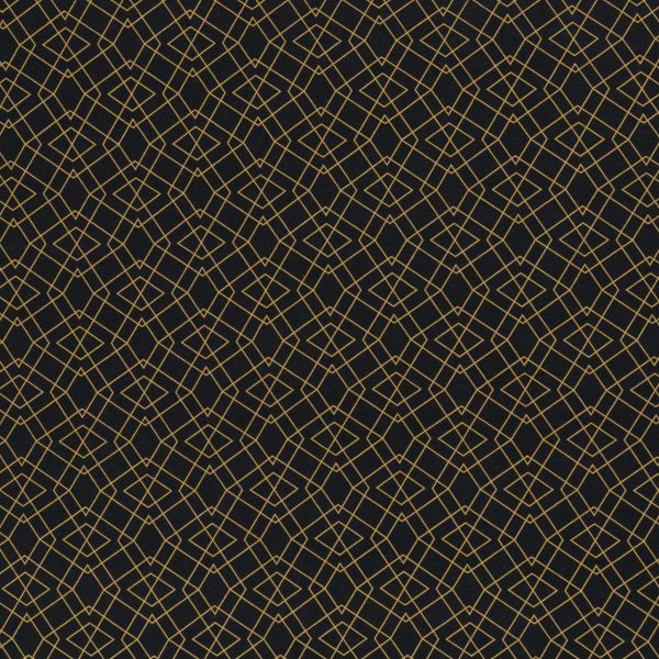 Jersey mit geometrischem Muster dunkelblau navy gold – Serie Klaas von Swafing