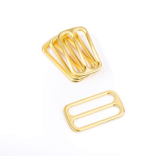 Metall Schieber Maxi 40mm gold – Leiterschnalle Stegschnalle für Gurtbänder