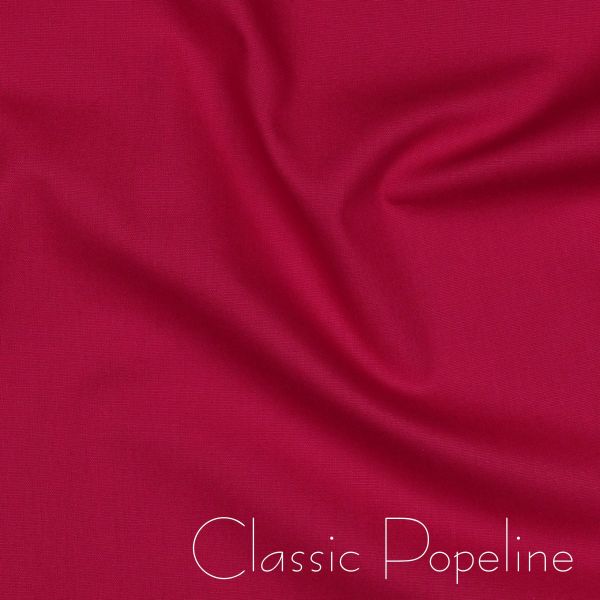 Baumwollstoff uni kirsch pink - Baumwolle Popeline – Cotton Poplin cerise