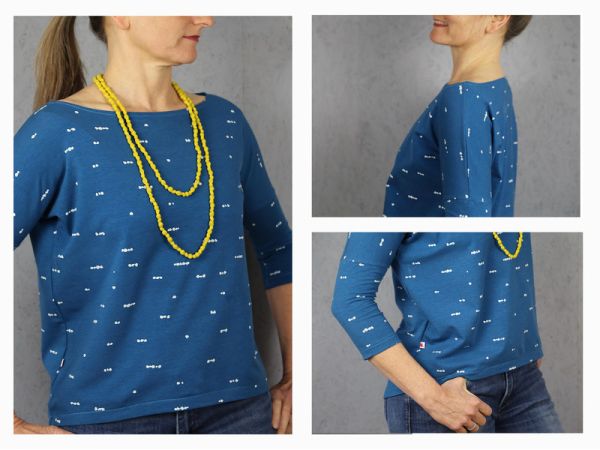 Schnittmuster FRAU KARLA • Shirt mit 3/4 Ärmel für Damen • Gr. XS-XXL