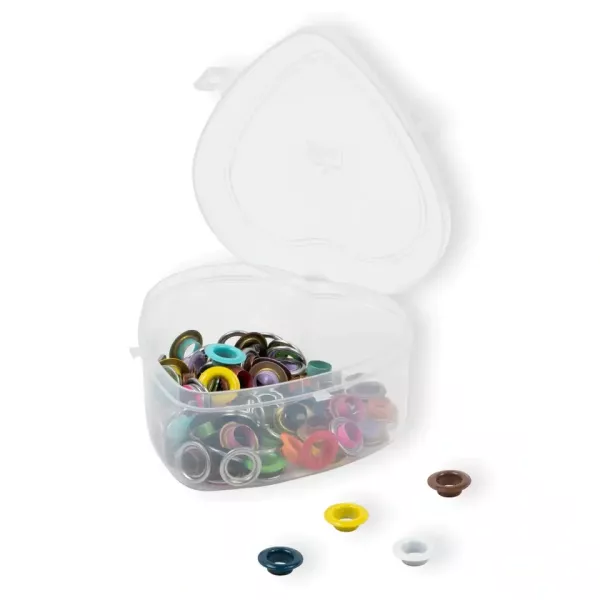 66 bunte Ösen mit Scheiben 8mm - für das Prym Vario Creative Tool