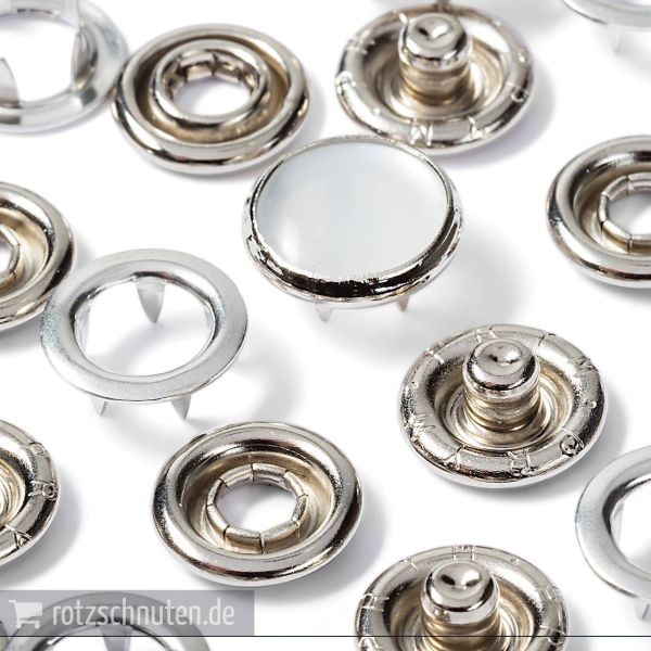 6 Jersey Druckknöpfe PRYM – 12mm mit Perl Kappe und Werkzeug