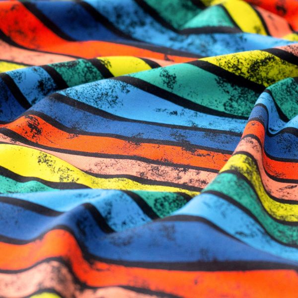 Jersey Regenbogen Streifen - Happy Summer Rainbow by Lycklig Design