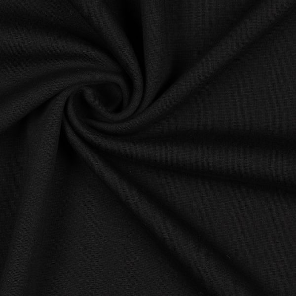 Alpenfleece uni schwarz – kuschelweicher Babysweat Nicki Wintersweat