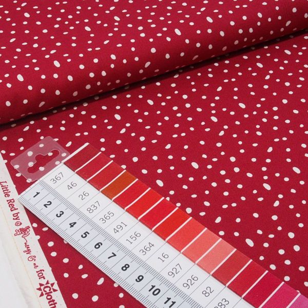 Baumwolle Punkte Schneeflocken rot - Little Red by Meags & Me