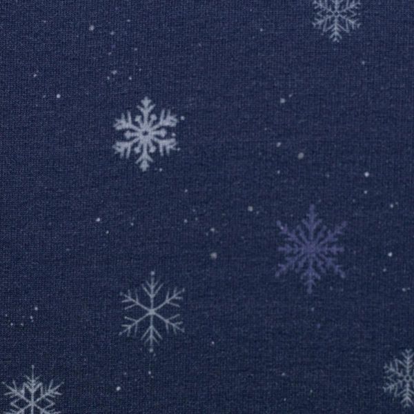 Sweat mit Schneeflocken blau - French Terry Snowflakes Beyond Nordic