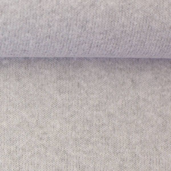 Weicher dicker Strickstoff in hellgrau – Strick Bono von Swafing