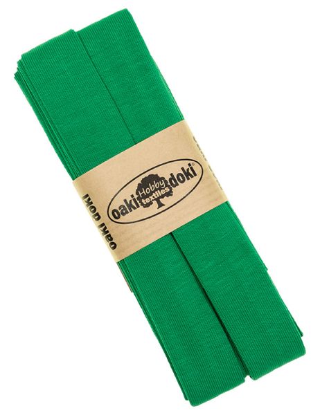 3m Elastisches Schrägband aus Jersey grün - Jerseyschrägband 40/20/10