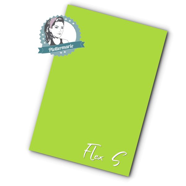 Flexfolie für Textildruck apfel grün A4 - Plotterfolie von Plottermarie Flex S Premium 80µ