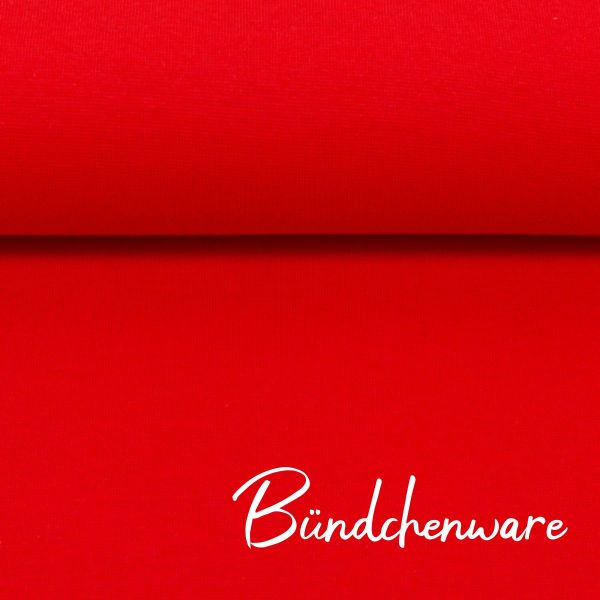 Bündchen glatt im Schlauch rot - HEIKE von Swafing