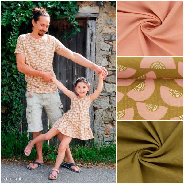 Jersey mit abstrakten Blüten wie Melonen – Serie Smilla von Swafing FS22