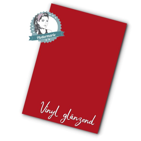 Vinylfolie bordeaux rot A4 - Plotterfolie von Plottermarie für innen und außen 75µ Folie