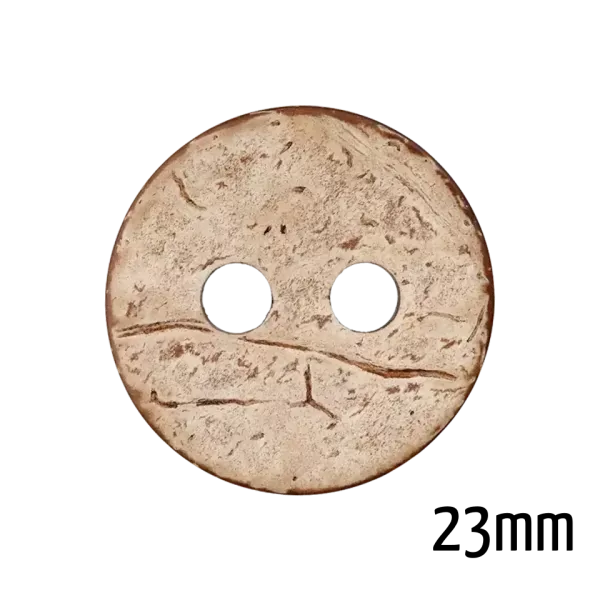 Kokosknopf hellbraun 23 mm waschbar