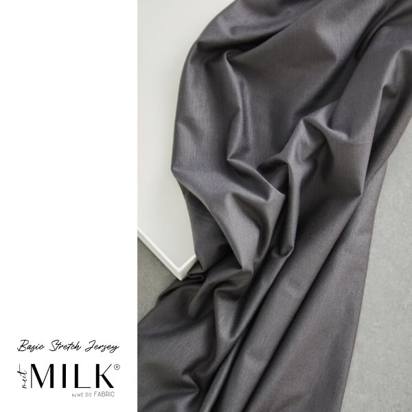Soft Jersey mit TENCEL™ Lyocell in dunkelgrau - meetMILK® Basic Stretch Jersey anchor