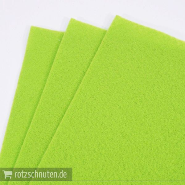 Bastelfilz lime grün A4 20x30cm – Folia Filz feine Wollqualität