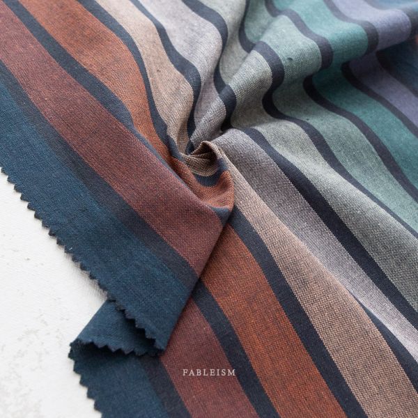 Fableism Monarch Grove Wovens dark navy - hochwertiger garngefärbter Baumwollstoff mit Streifen