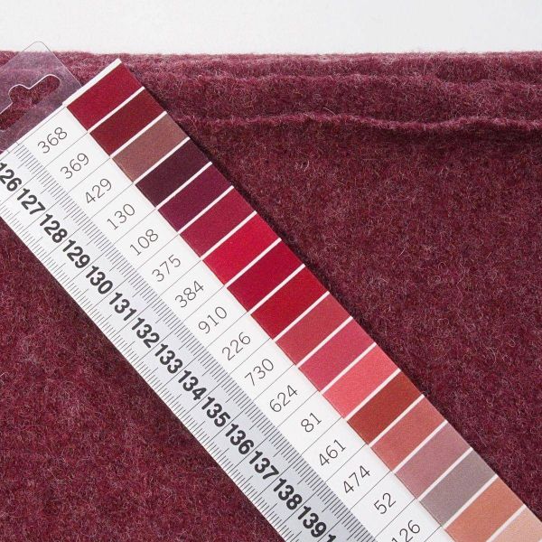 Klassischer Walkloden aus 100% Wolle weinrot beere – Wollwalk Naomi melange von Swafing