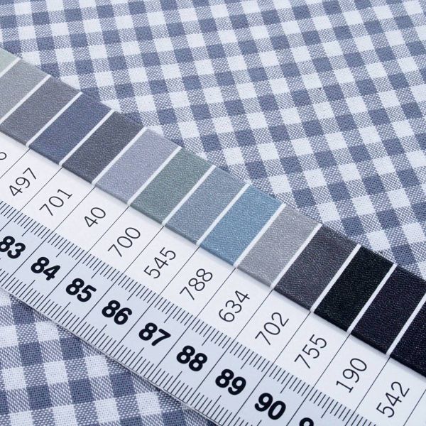 SALE - Baumwolle Vichy Karo 5mm grau – Georgsdorg von Swafing