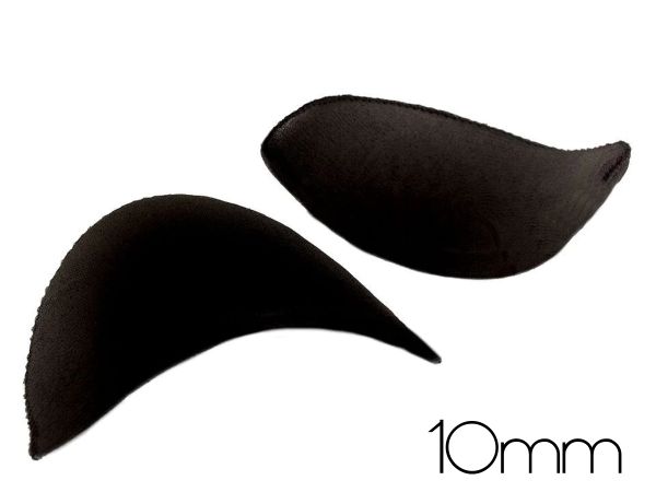 1 Paar Schulterpolster 10mm schwarz - für Kleider Blusen Jacken und Mäntel