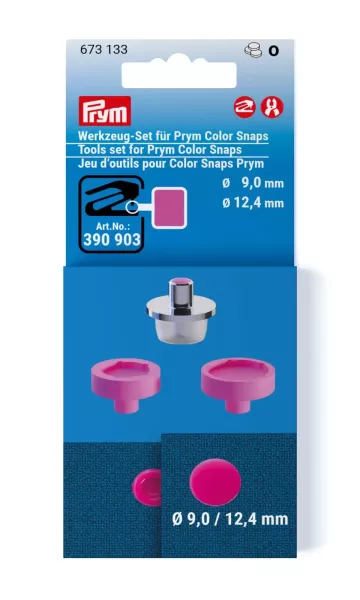 Werkzeugset für das Prym Vario Creative Tool - Werkzeug für Color Snaps 9 + 12,4mm & Kam Snaps