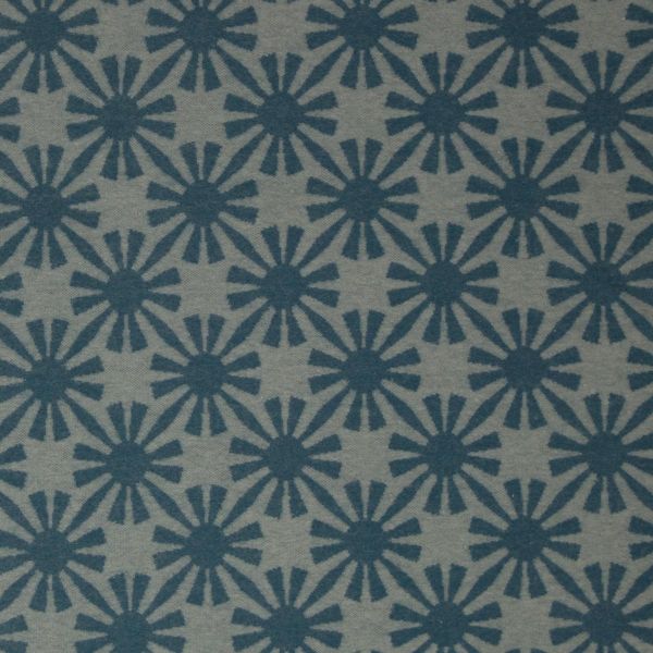 Kuschel Jacquard Jersey Sonne petrol – Kuschelstrick Herbst von Swafing
