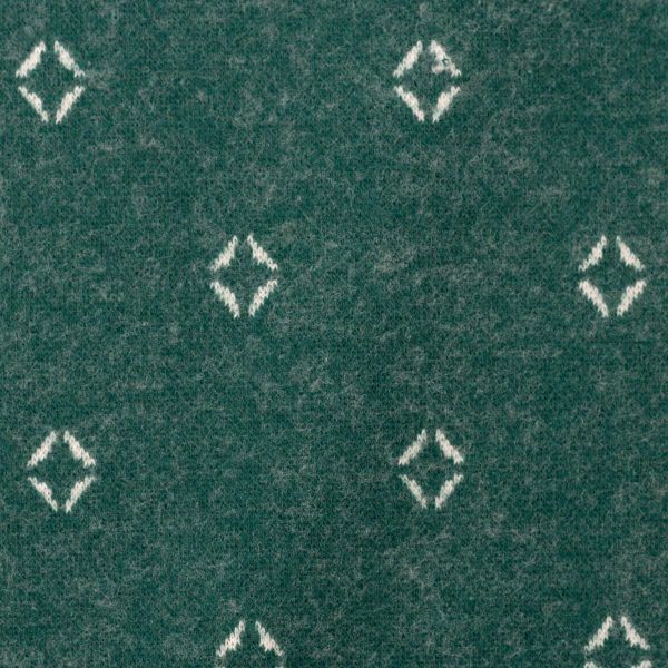 Jacquard Strickstoff Rauten dunkelgrün – Kuschelstrick von Swafing