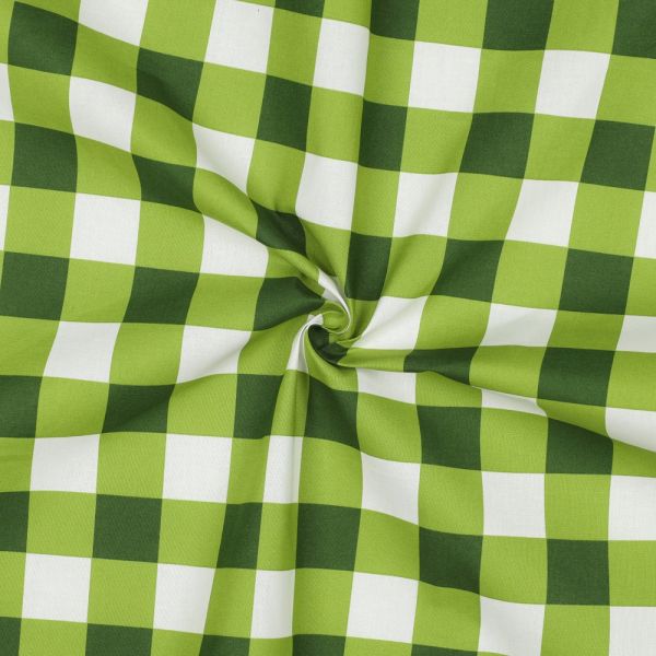Beschichtete Baumwolle – grünes Vichy-Karo, wasserabweisend