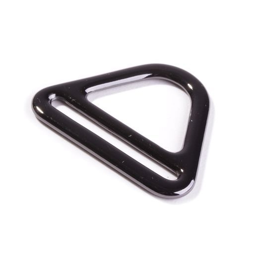 Triangel D Ring mit Steg 40mm gun metal schwarz – für Taschen & Gurtbänder 4cm breit