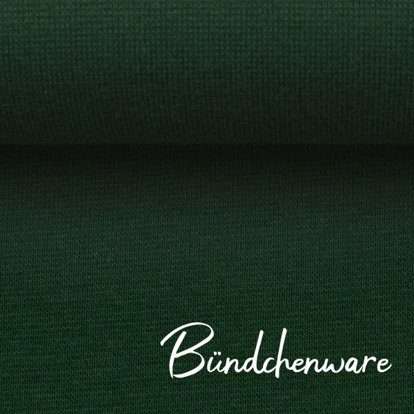 Bündchen glatt im Schlauch dunkelgrün - HEIKE von Swafing