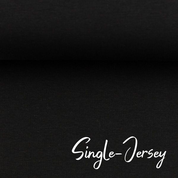 Single Jersey schwarz - Baumwolljersey VANESSA von Swafing