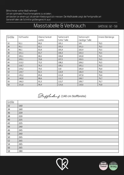 Schnittmuster edle weite Jogginghose Uda von KiBaDoo - Gr. 32-58
