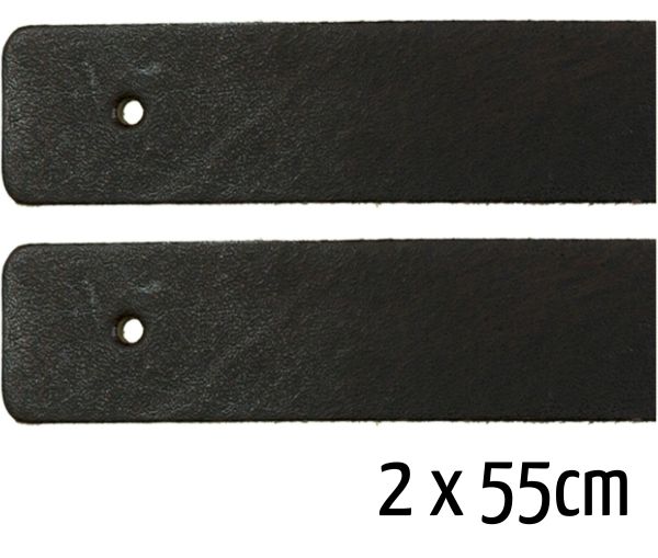 Taschengriff 2er Set aus Echtleder in dunkelbraun – 2 kurze Taschenhenkel je 55cm zum Nieten Schraub