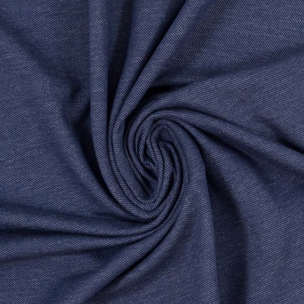 Denim Jersey dunkelblau – Baumwolljersey in Jeansoptik indigo
