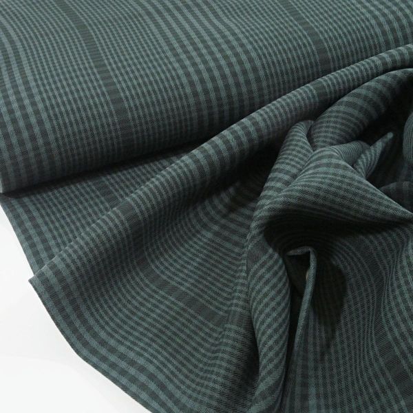 Two-Tone Plaid Check Twill deep green dunkelgrün – meetMILK® Köper mit TENCEL™ Lyocell