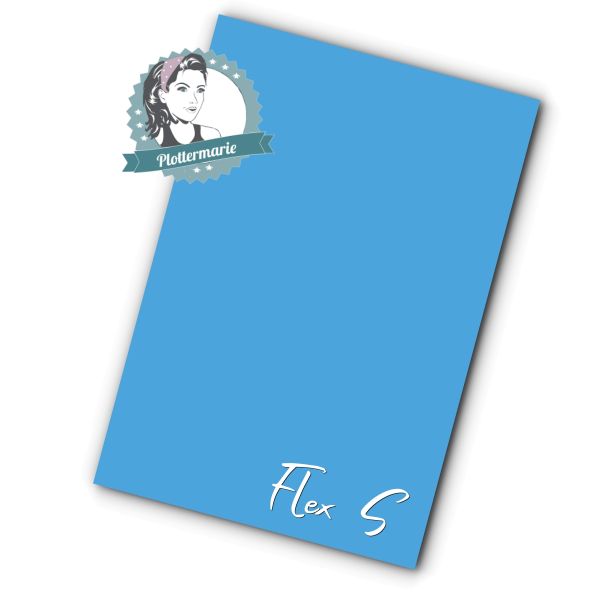 Flexfolie für Textildruck hellblau A4 - Plotterfolie von Plottermarie Flex S Premium 80µ