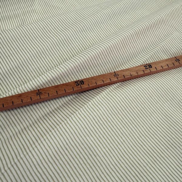 Baumwolle feine Streifen helles grün - Serie Fehmarn von Westfalenstoffe