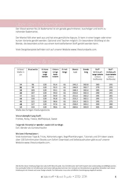 Lillesol women No.16 Bademantel