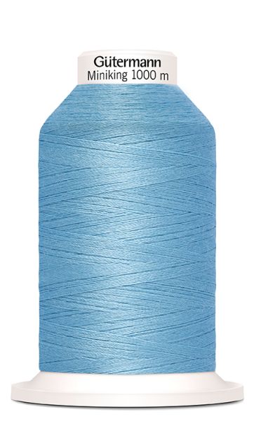 Nähgarn hellblau Fb. 0143 - 1000m Miniking Allesnäher Garn von Gütermann - Nähseide für Overlock Coverlock