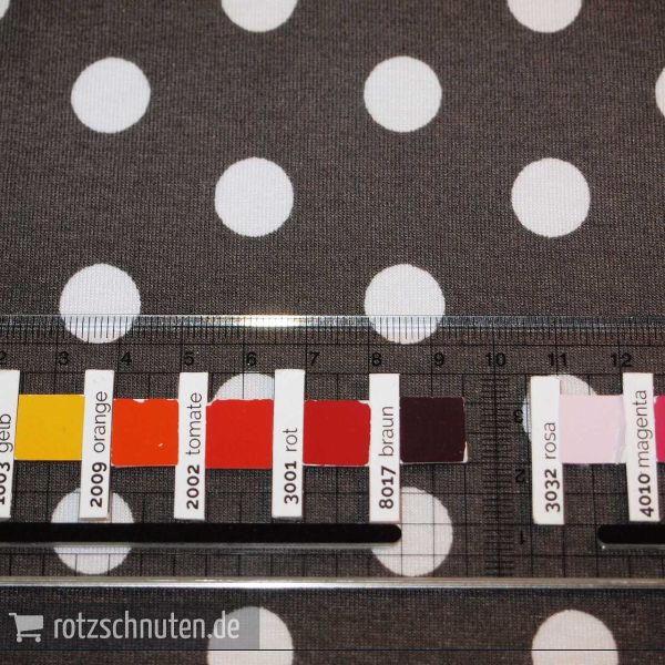 Viscose Jersey ANCONA Dots beige – Tupfen dunkles beige