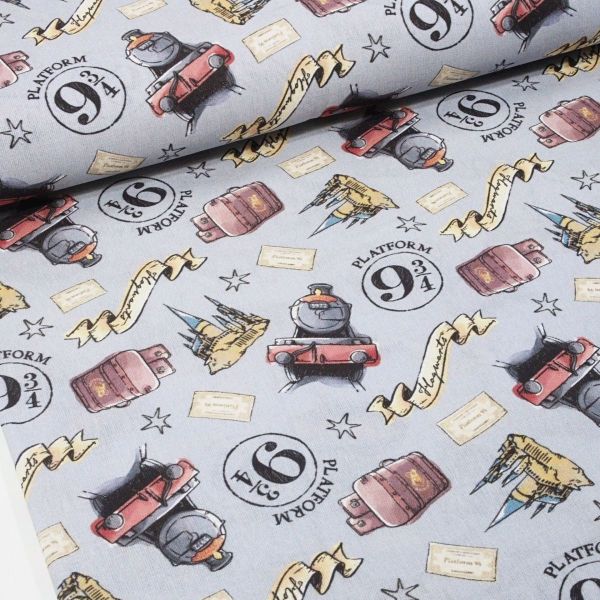 Baumwolle Harry Potter Zug Gleis 9 3/4 - Hogwarts Zauberschule