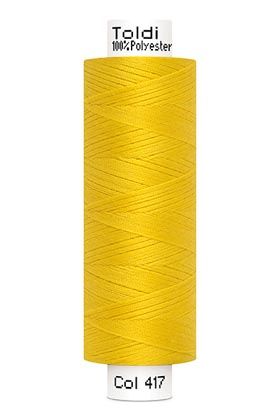großes Rolle Nähgarn gelb Fb. 417 - 500m Gütermann Allesnäher - Toldi Nähseide